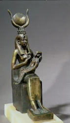 Statuette der Göttin Isis und des Kindes Horus